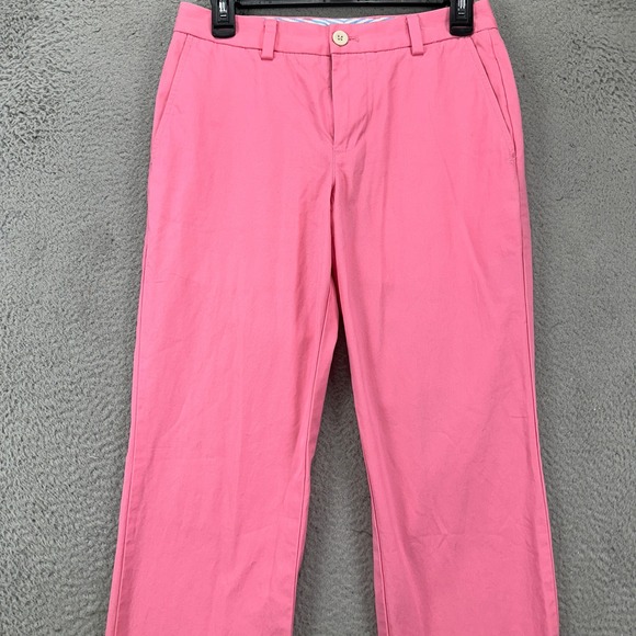 Vineyard Vines Mens Khaki Pants 28X32 Pink Flat Front Straight Leg Pocket Cotton - Picture 3 of 9